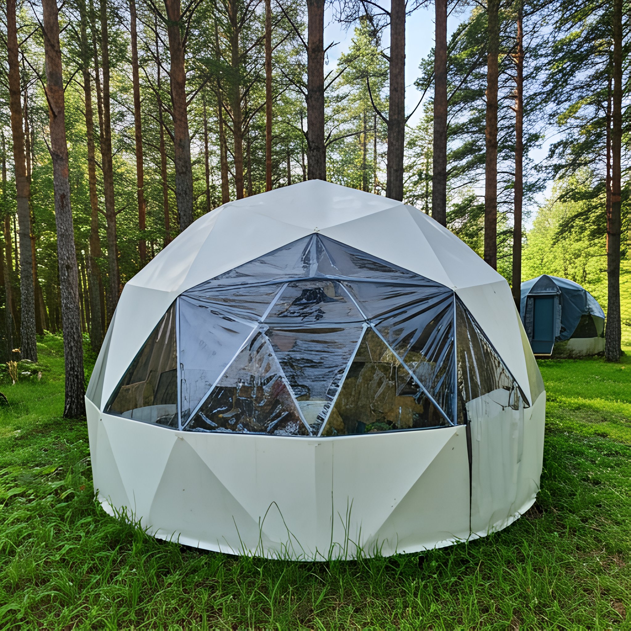 Mala bela glamping kupola — model S eksterijer