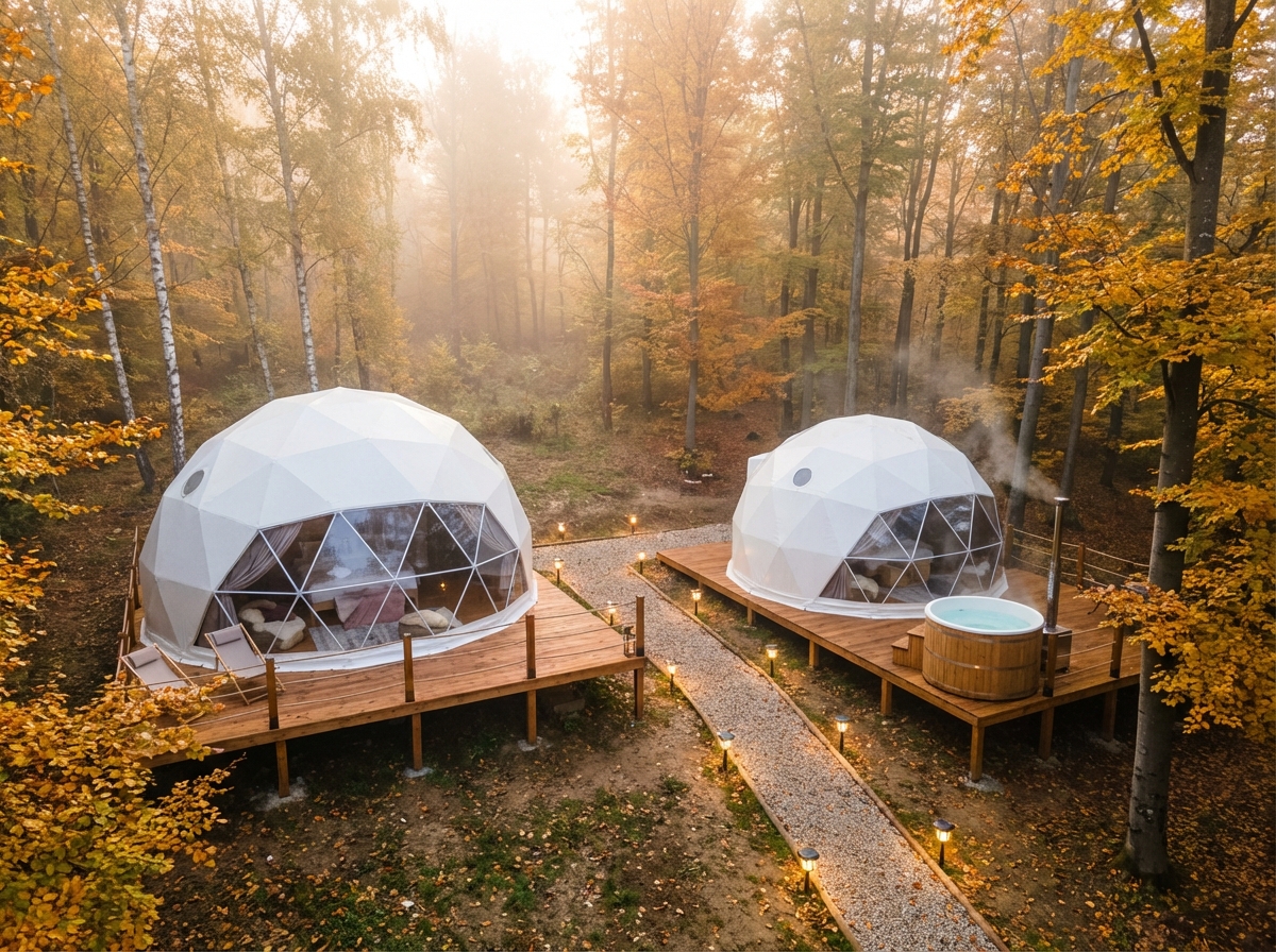 Luksuzna glamping kupola u prirodi