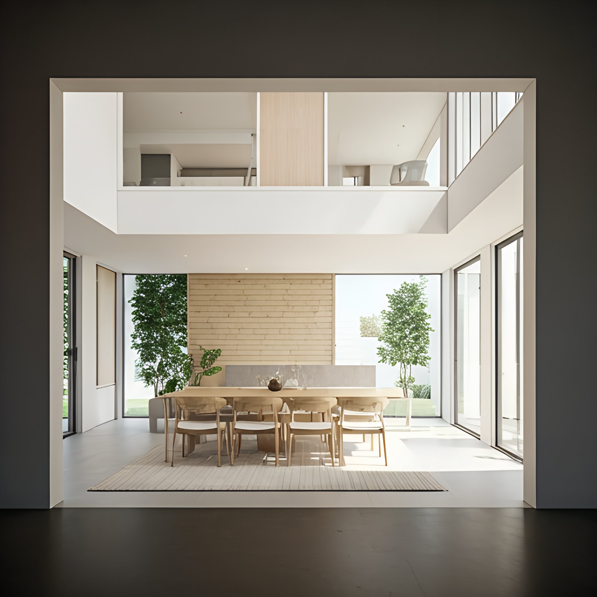 Arhitektonski tlocrt porodične kuće od 4 modula