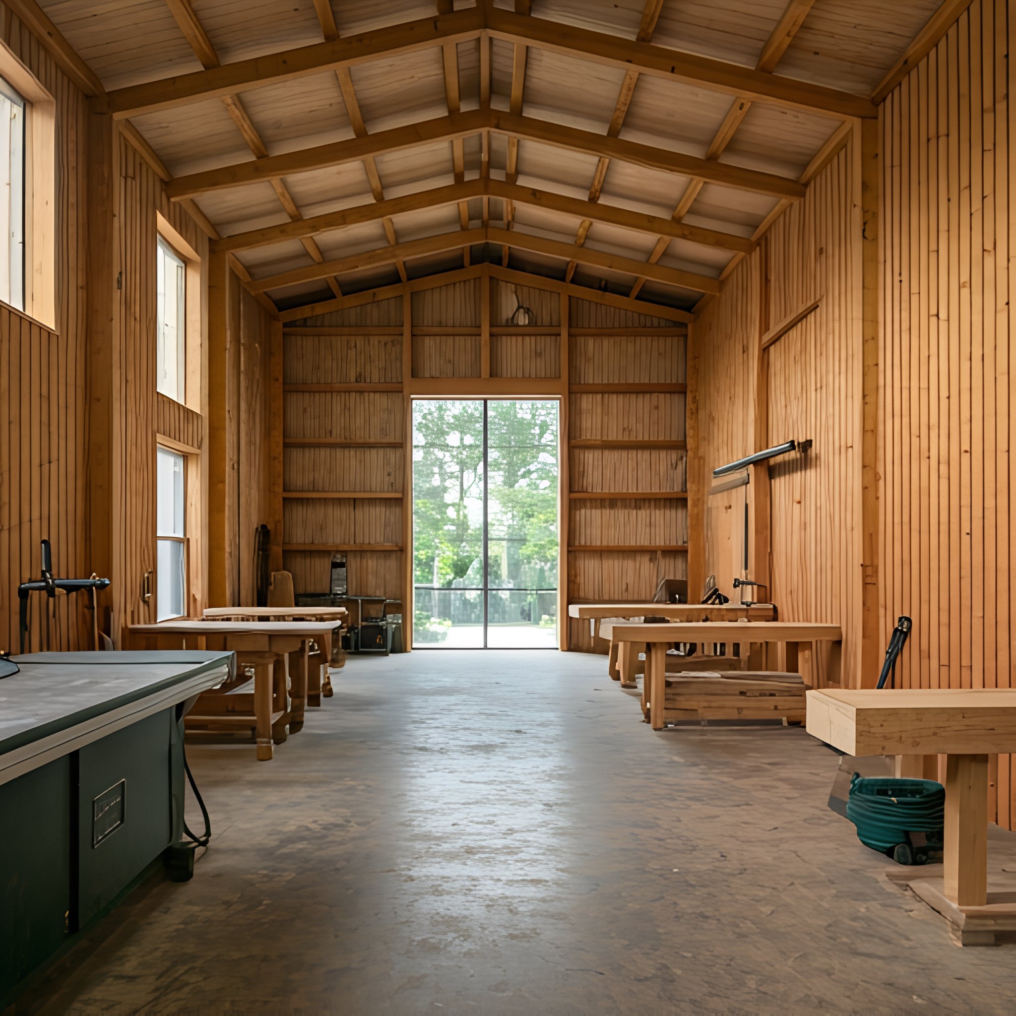 Unutrašnjost radionice za izradu modularnih kuća